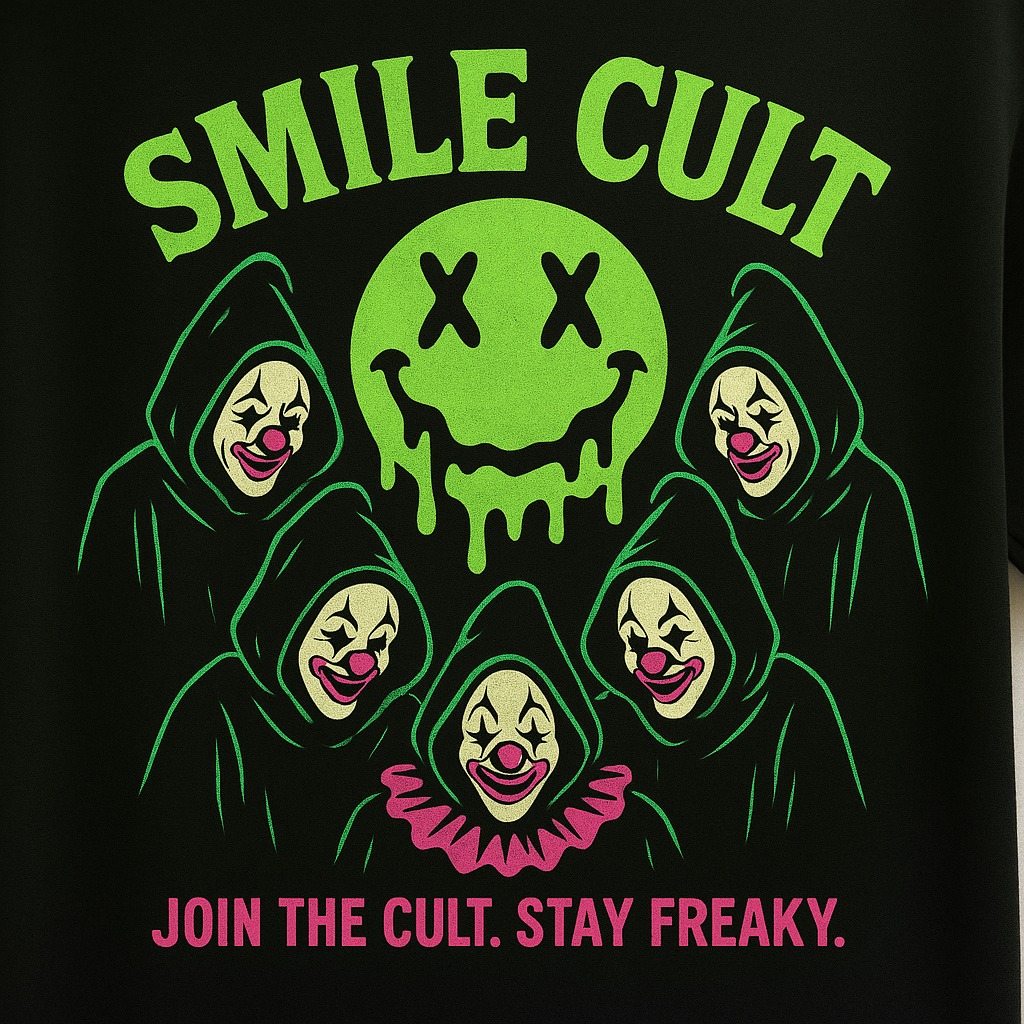 Freaky Fun House horror streetwear logo featuring a clown design.