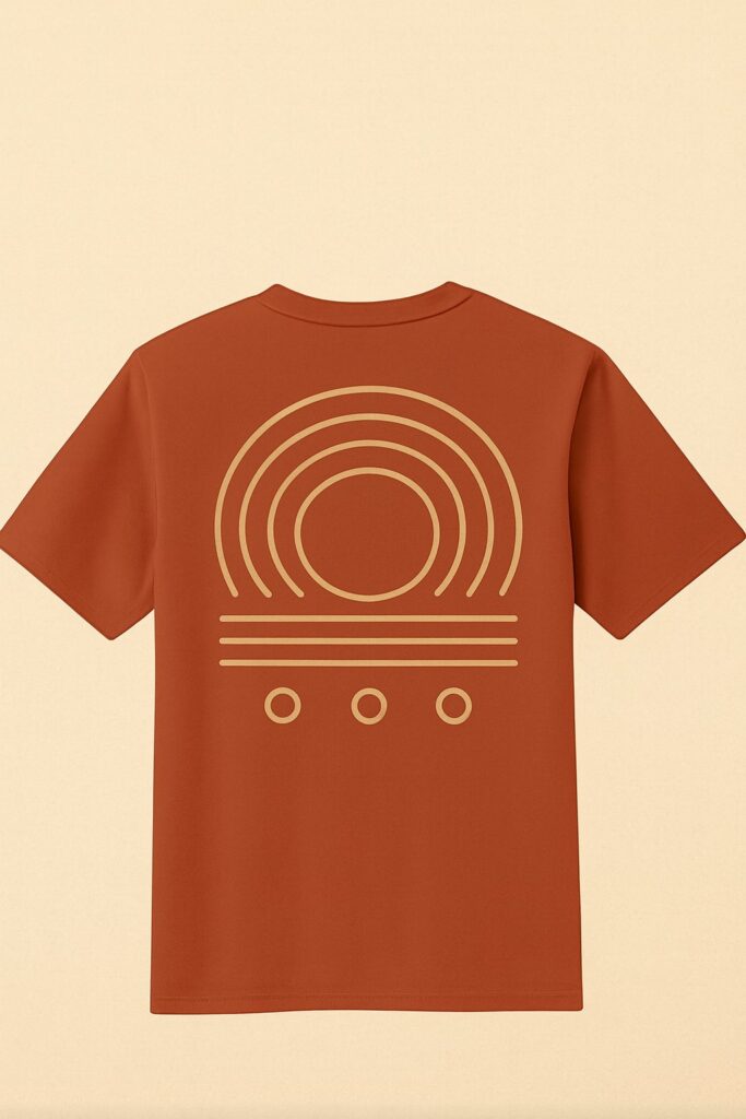 Ngurra Threads circular logo with Aboriginal-inspired design.